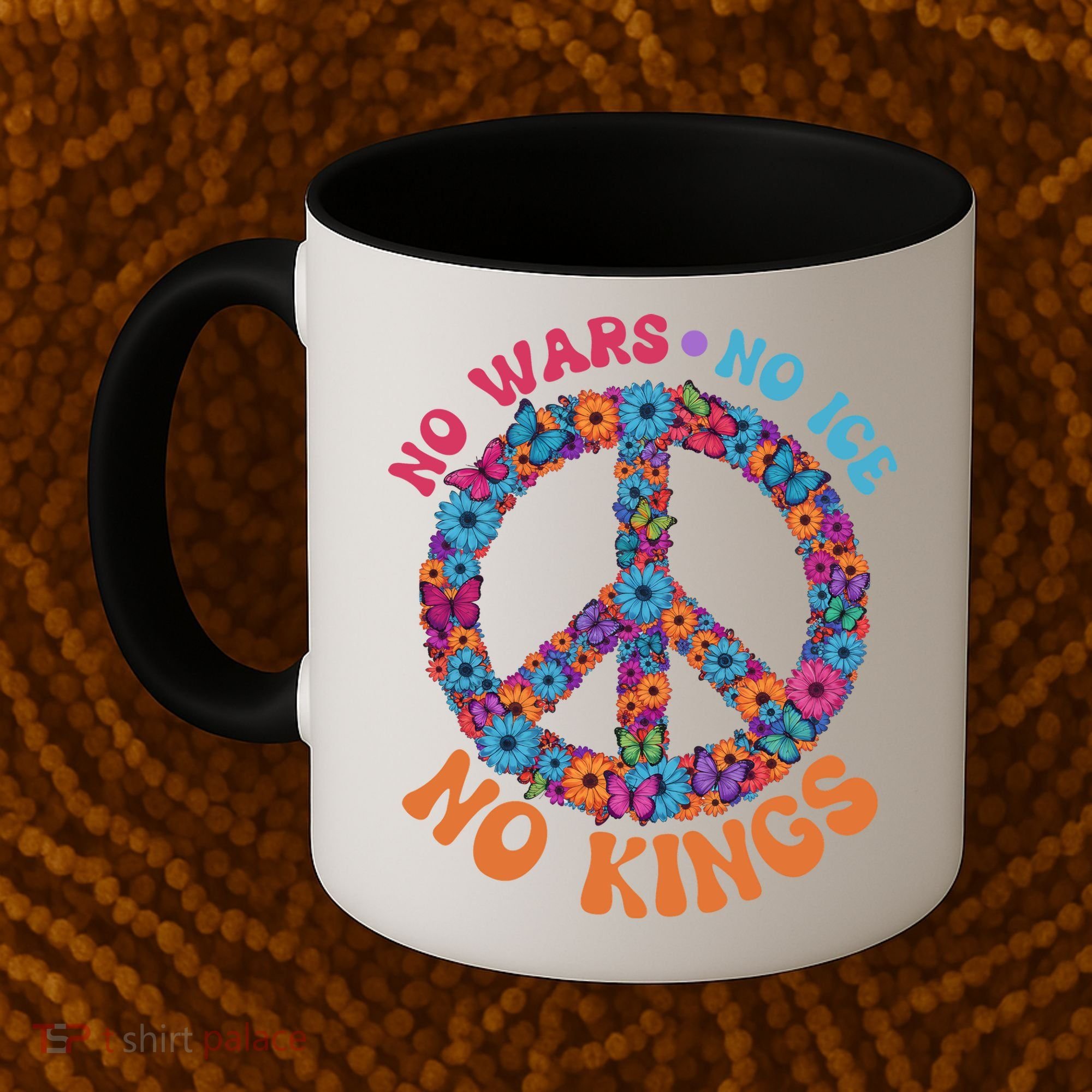 No Wars No Ice No Kings Boho Hippie Flower Peace Symbol Coffee Mug