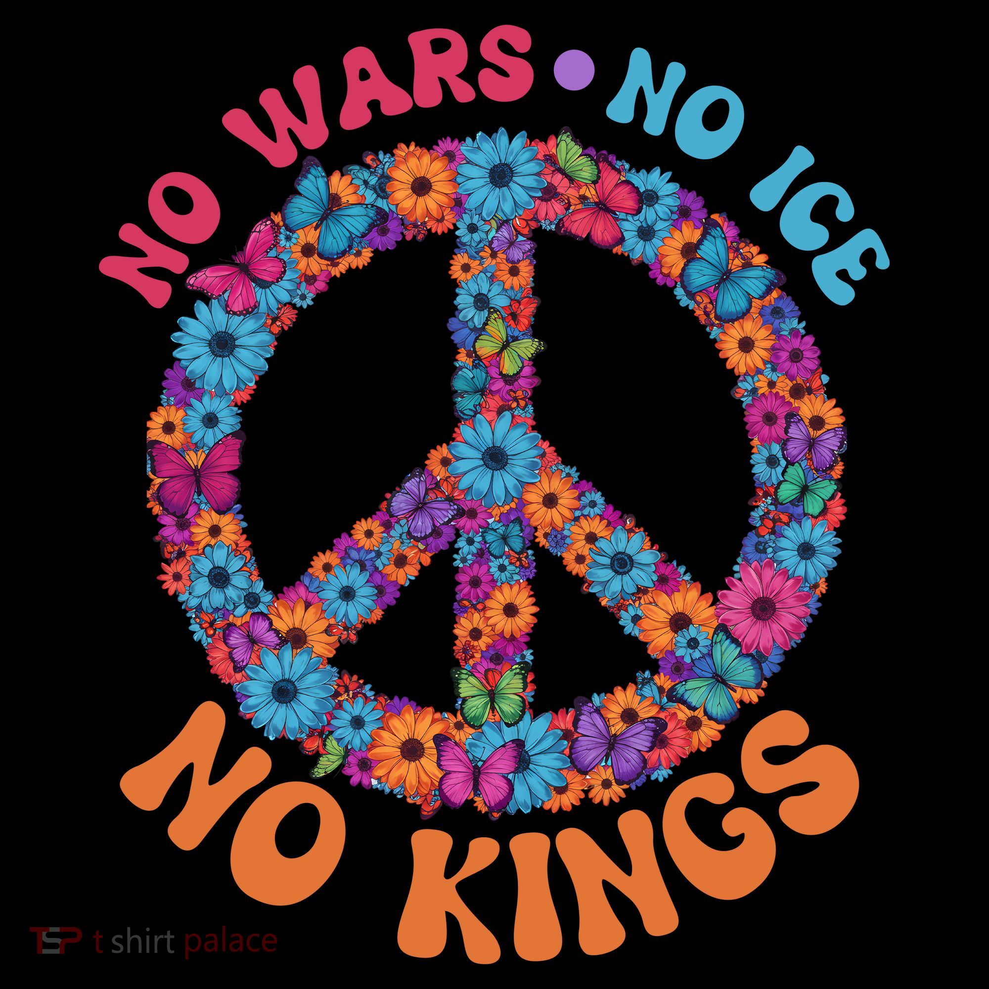 No Wars No Ice No Kings Boho Hippie Flower Peace Symbol Coffee Mug