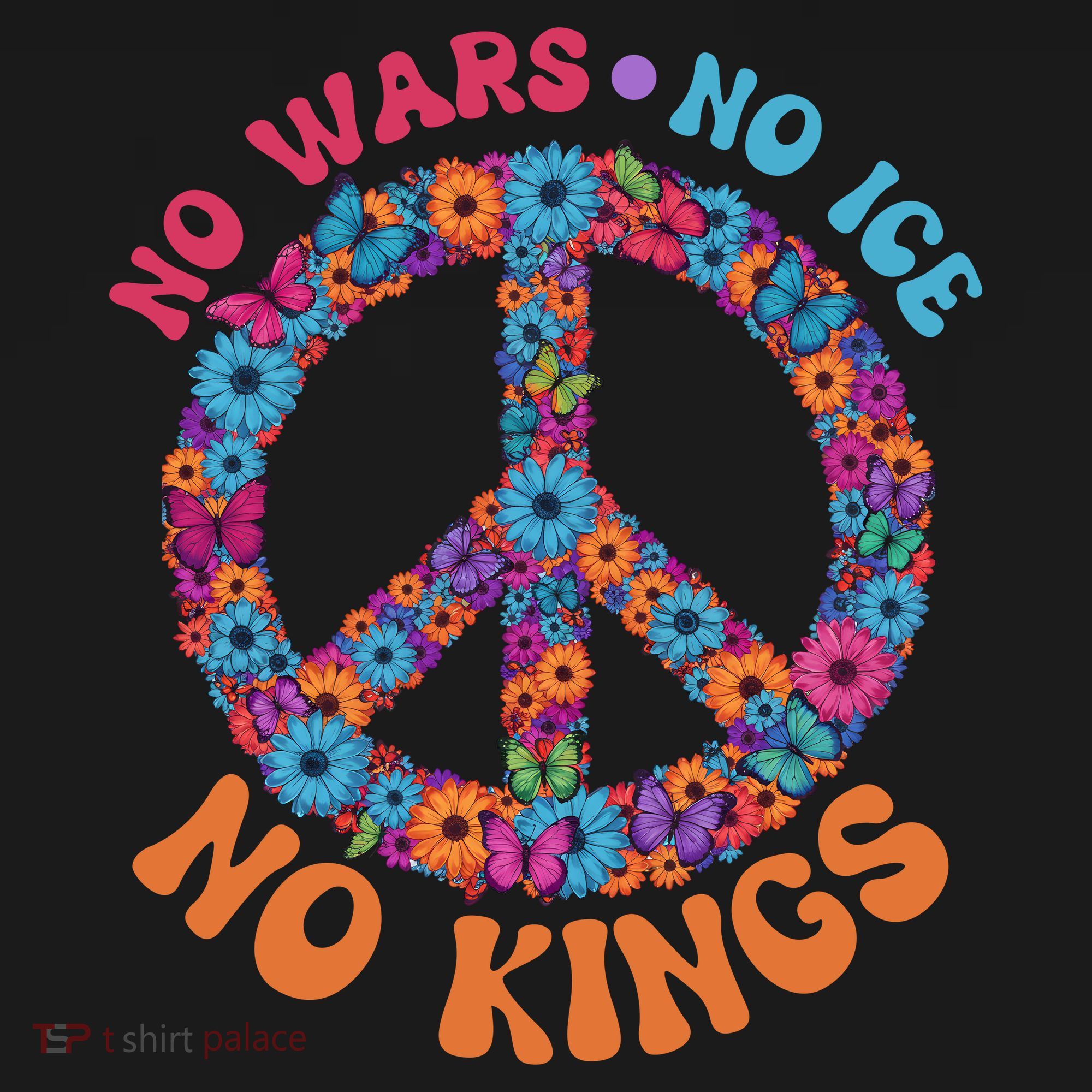 No Wars No Ice No Kings Boho Hippie Flower Peace Symbol Women's Hoodie