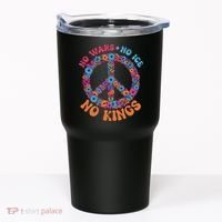 No Wars No Ice No Kings Boho Hippie Flower Peace Symbol Tumbler thumb 0