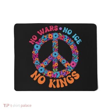 No Wars No Ice No Kings Boho Hippie Flower Peace Symbol Mousepad