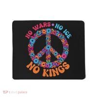 No Wars No Ice No Kings Boho Hippie Flower Peace Symbol Mousepad thumb 0