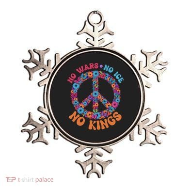 No Wars No Ice No Kings Boho Hippie Flower Peace Symbol Ornament
