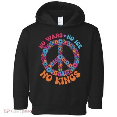 No Wars No Ice No Kings Boho Hippie Flower Peace Symbol Toddler Hoodie