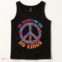 No Wars No Ice No Kings Boho Hippie Flower Peace Symbol Tank Top thumb 2
