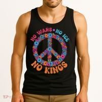 No Wars No Ice No Kings Boho Hippie Flower Peace Symbol Tank Top thumb 3