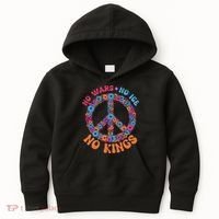 No Wars No Ice No Kings Boho Hippie Flower Peace Symbol Kids Hoodie thumb 0