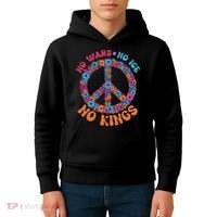 No Wars No Ice No Kings Boho Hippie Flower Peace Symbol Kids Hoodie thumb 4