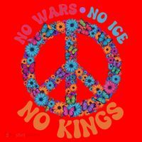 No Wars No Ice No Kings Boho Hippie Flower Peace Symbol Santa Hat thumb 1