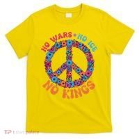 No Wars No Ice No Kings Boho Hippie Flower Peace Symbol T-Shirt thumb 0