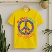 No Wars No Ice No Kings Boho Hippie Flower Peace Symbol T-Shirt thumb 2