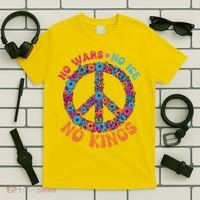 No Wars No Ice No Kings Boho Hippie Flower Peace Symbol T-Shirt thumb 5