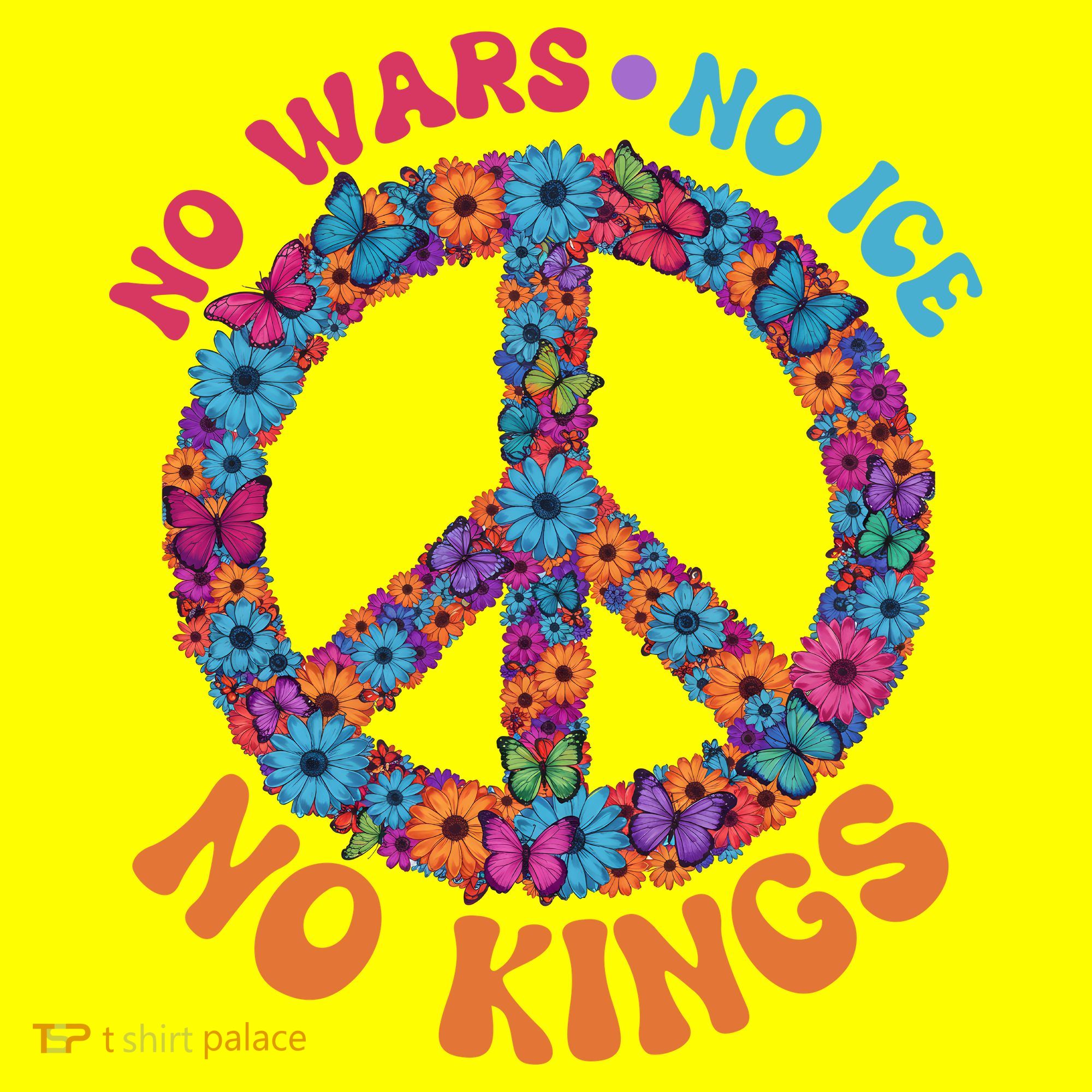 No Wars No Ice No Kings Boho Hippie Flower Peace Symbol Baby Bodysuit
