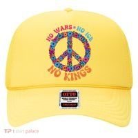 No Wars No Ice No Kings Boho Hippie Flower Peace Symbol Hat thumb 0