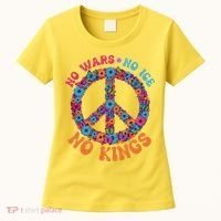 No Wars No Ice No Kings Boho Hippie Flower Peace Symbol Women's T-Shirt thumb 0