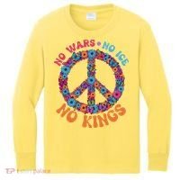 No Wars No Ice No Kings Boho Hippie Flower Peace Symbol Kids Long Sleeve Shirt thumb 0