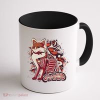 North West Native American Fox Pattern Coffee Mug thumb 1