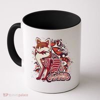 North West Native American Fox Pattern Coffee Mug thumb 0