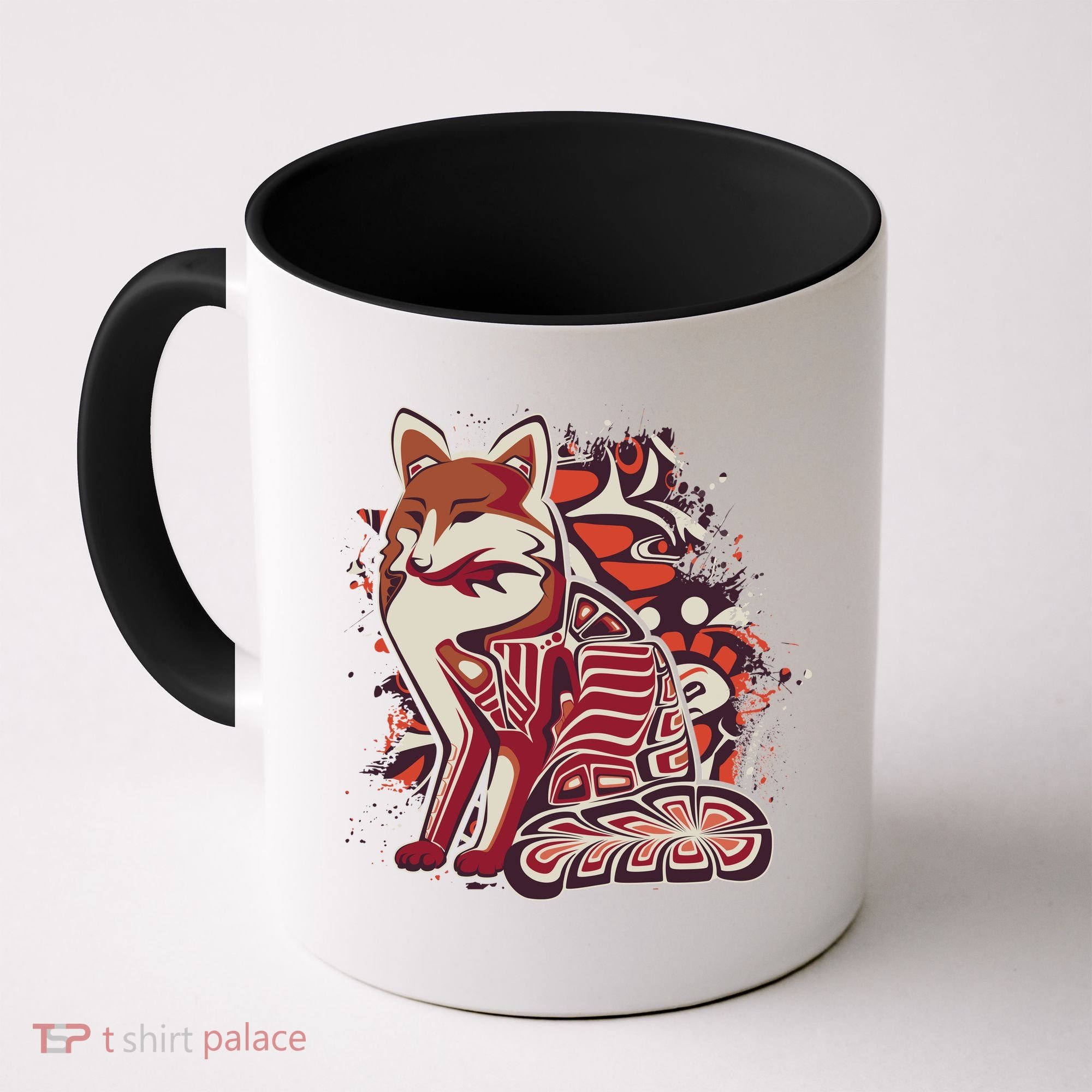 North West Native American Fox Pattern Coffee Mug