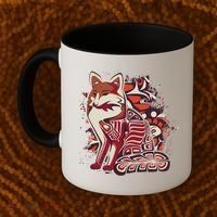 North West Native American Fox Pattern Coffee Mug thumb 2
