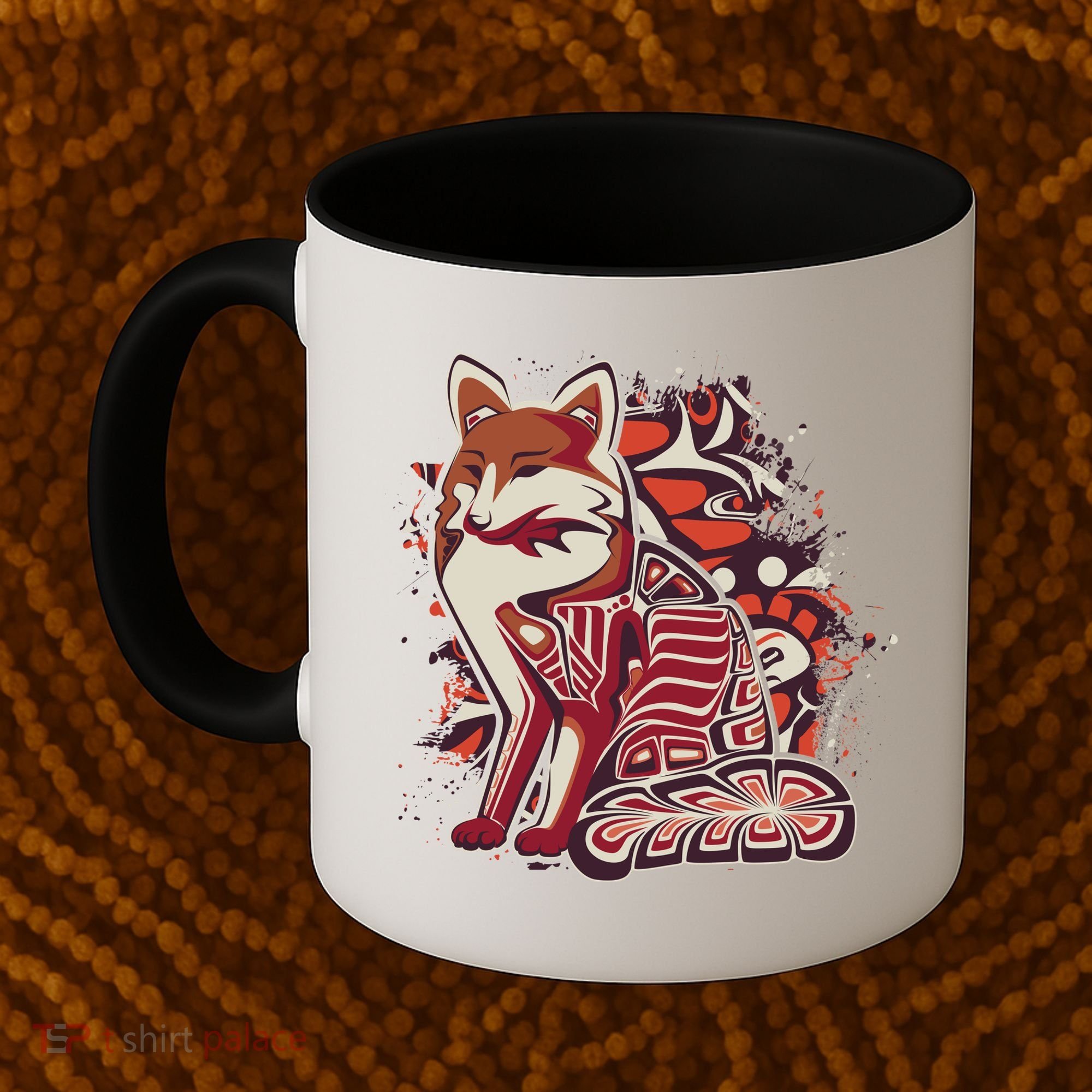 North West Native American Fox Pattern Coffee Mug