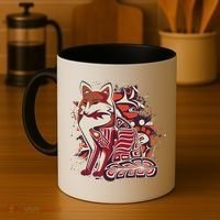 North West Native American Fox Pattern Coffee Mug thumb 4