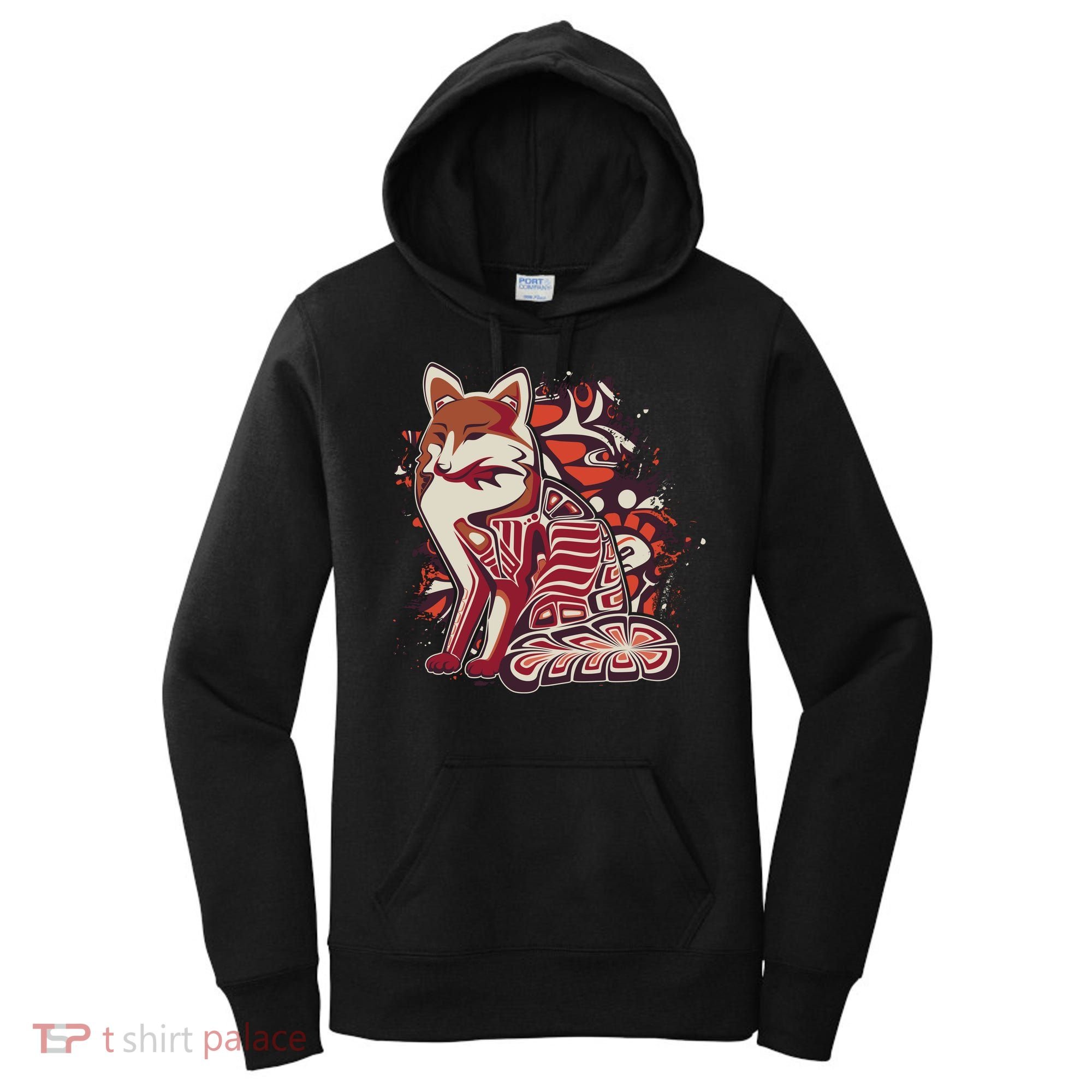 North West Native American Fox Pattern Women's Hoodie