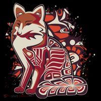 North West Native American Fox Pattern Women's Hoodie thumb 2
