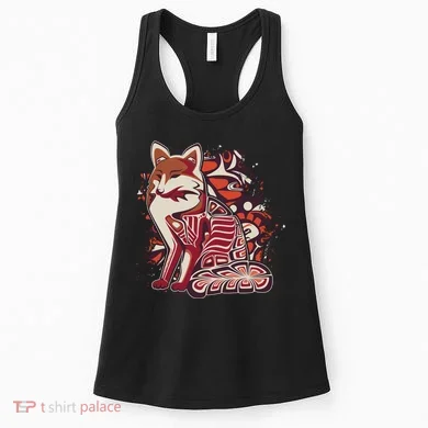 North West Native American Fox Pattern Women's Tank Top