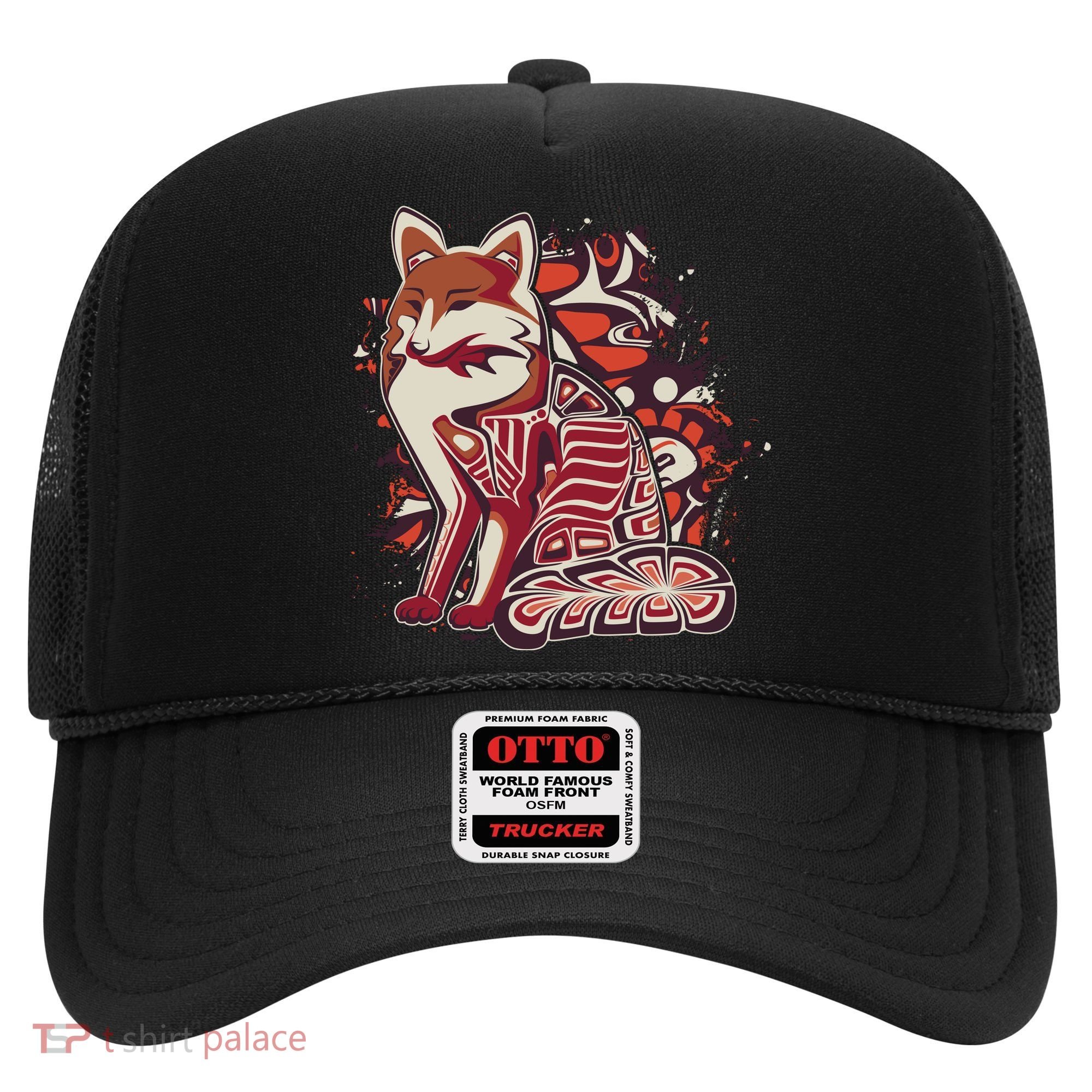 North West Native American Fox Pattern Hat