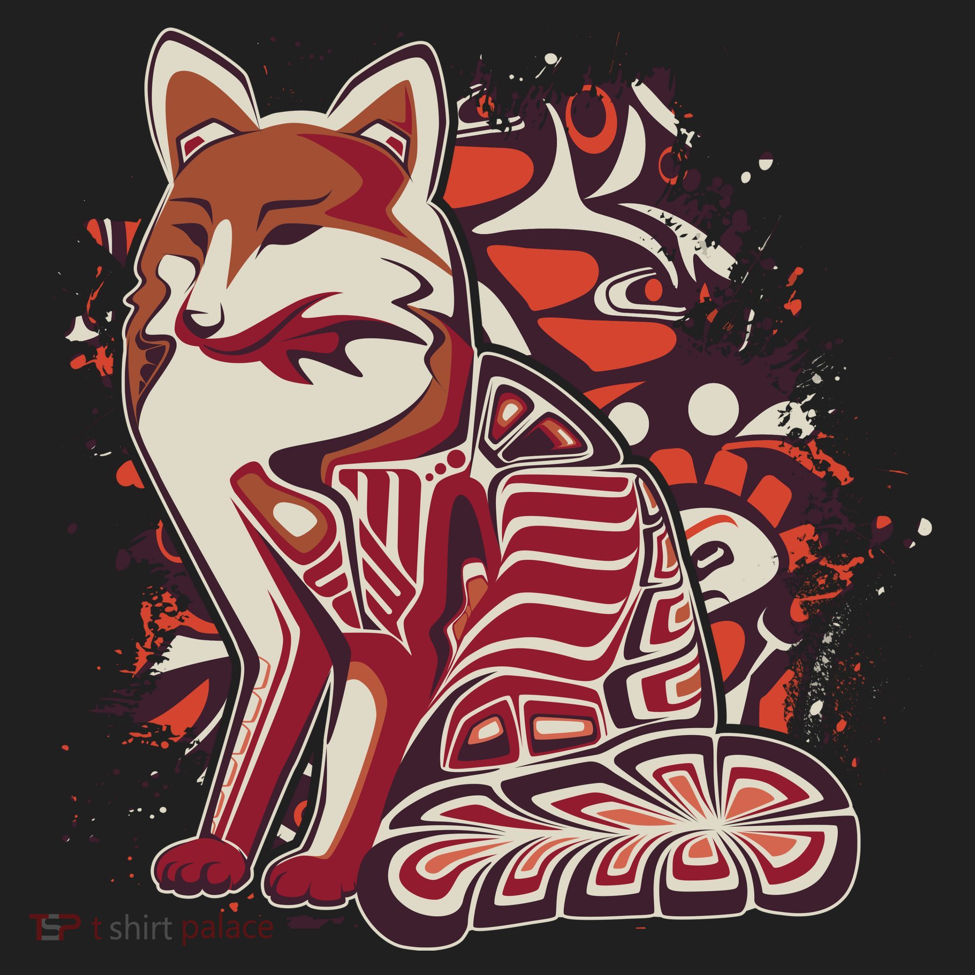 North West Native American Fox Pattern Hat