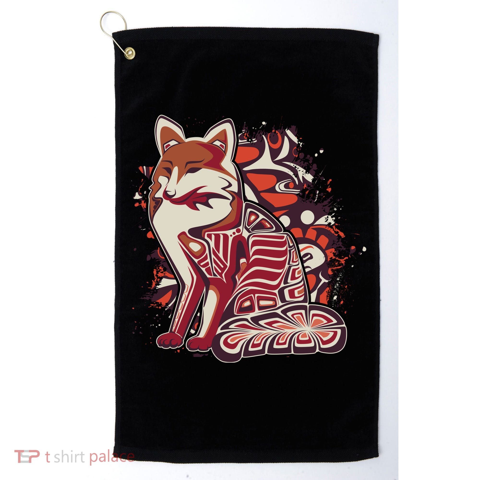 North West Native American Fox Pattern Golf Towel