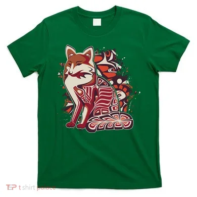 North West Native American Fox Pattern T-Shirt