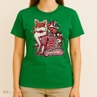 North West Native American Fox Pattern T-Shirt thumb 4
