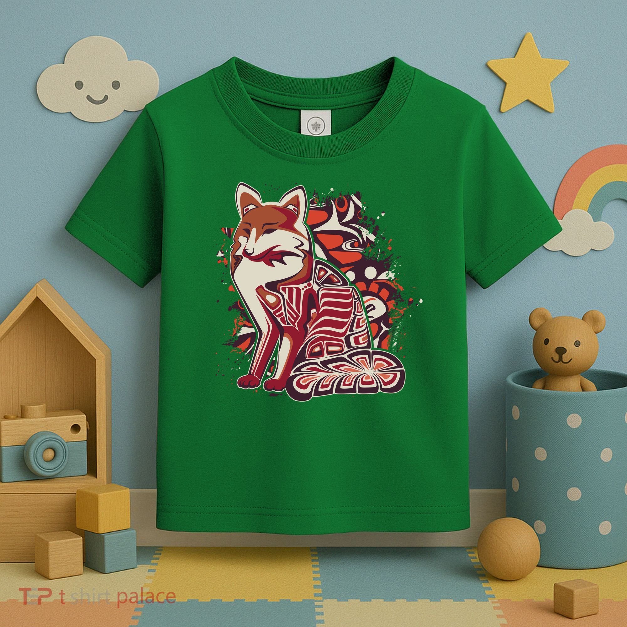 North West Native American Fox Pattern Toddler T-Shirt