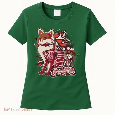 North West Native American Fox Pattern Women's T-Shirt