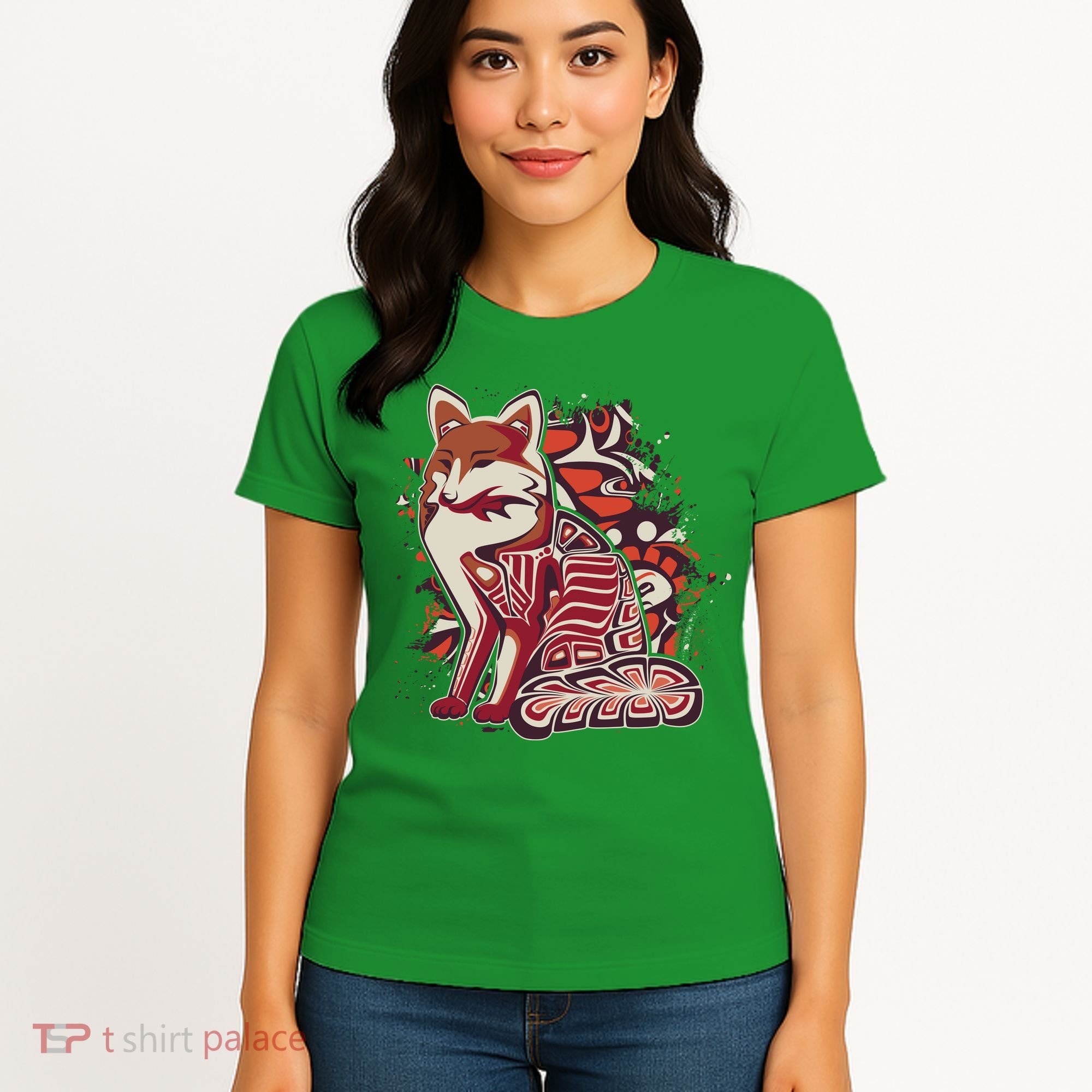 North West Native American Fox Pattern Women's T-Shirt