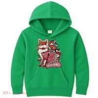 North West Native American Fox Pattern Kids Hoodie thumb 0