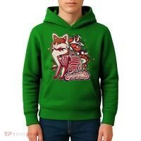 North West Native American Fox Pattern Kids Hoodie thumb 4
