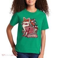 North West Native American Fox Pattern Kids T-Shirt thumb 2