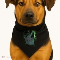 Night Wolf USA-Made Doggie Bandana thumb 1