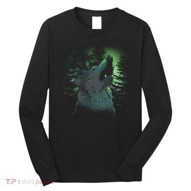 Night Wolf Long Sleeve Shirt