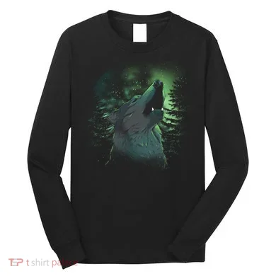 Night Wolf Long Sleeve Shirt