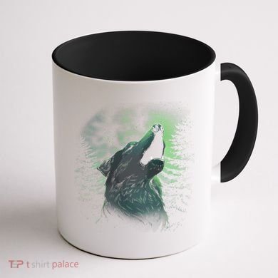 Night Wolf Coffee Mug back