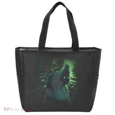 Night Wolf Tote Bag