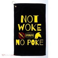 Not Woke, No Poke Golf Towel thumb 0