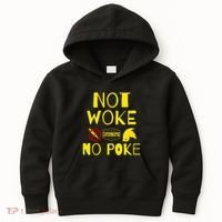 Not Woke, No Poke Kids Hoodie thumb 0