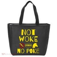 Not Woke, No Poke Tote Bag thumb 0