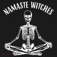 Namaste Witches Skeleton Halloween Yoga Ornament thumb 1