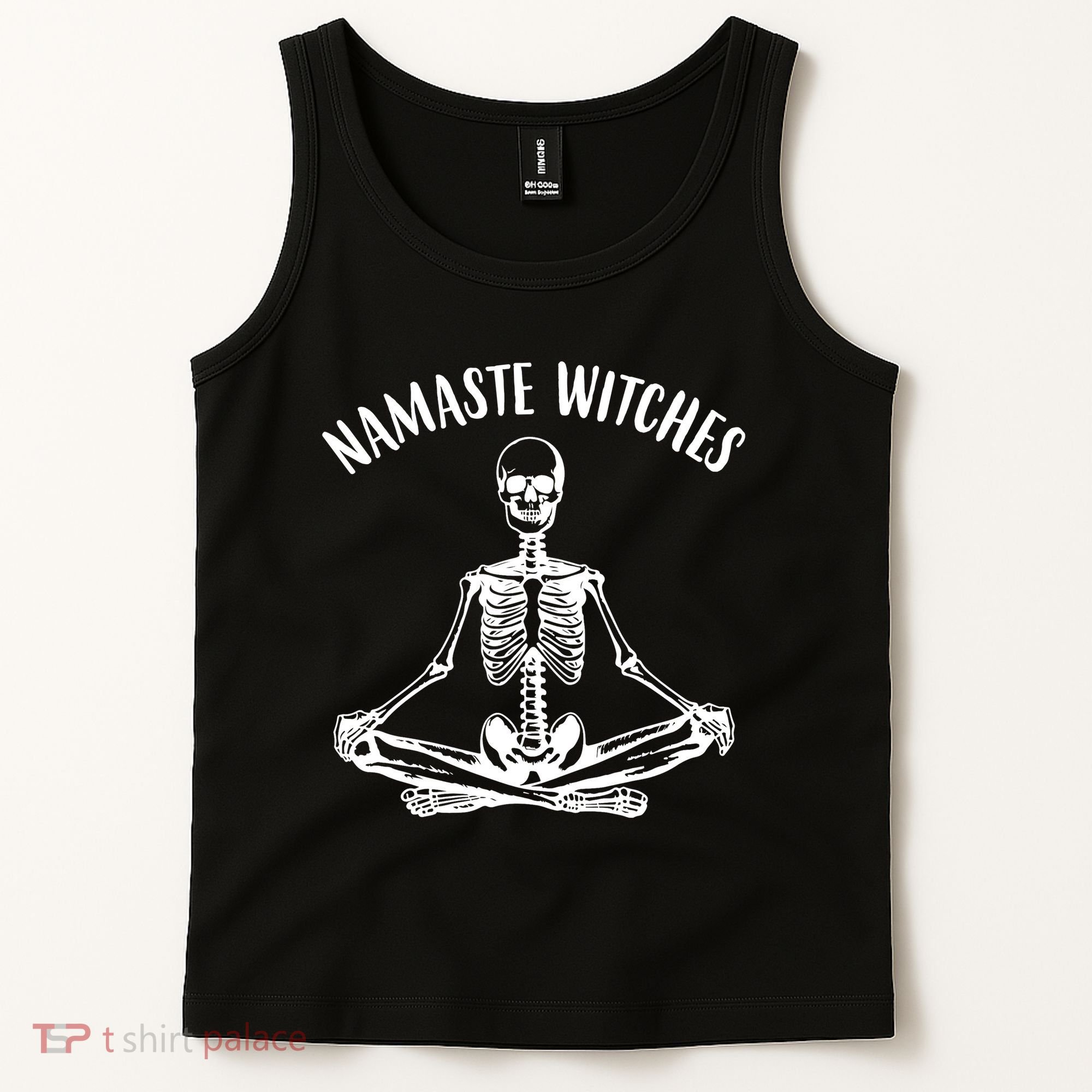 Namaste Witches Skeleton Halloween Yoga Tank Top